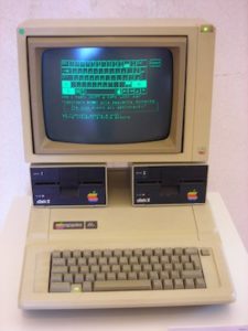 Vintage Apple Iie Computer With Disk Ii Drives And Apple Monitor Ii