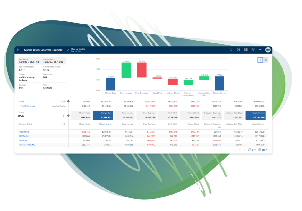 Margin Bridge Analyzer Screen Shot