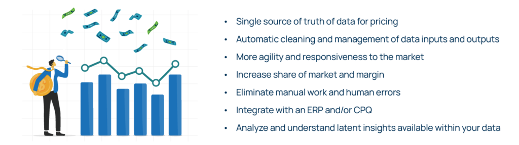 Bar chart illustration representing the benefits of a strong price management strategy