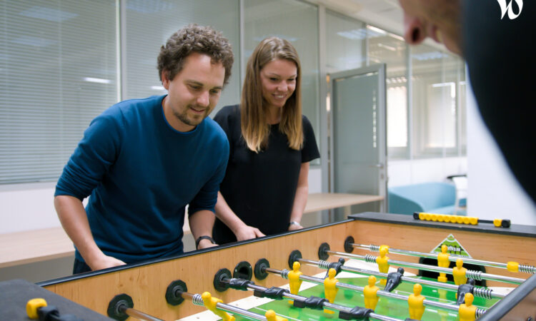Employees Playing Table Soccer at Vendavo Careers